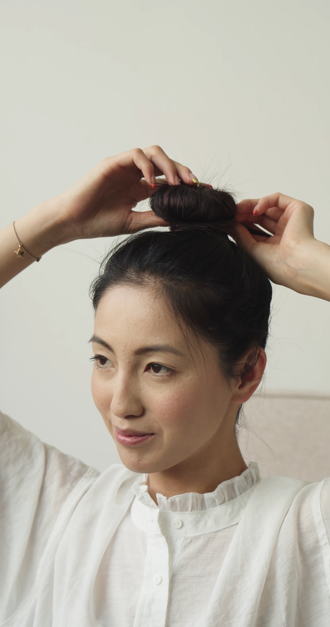 Everyday Japandi Lifestyle - A Woman Letting Hair Down from a Bun 069 Woman Letting Hair Down from a Bun